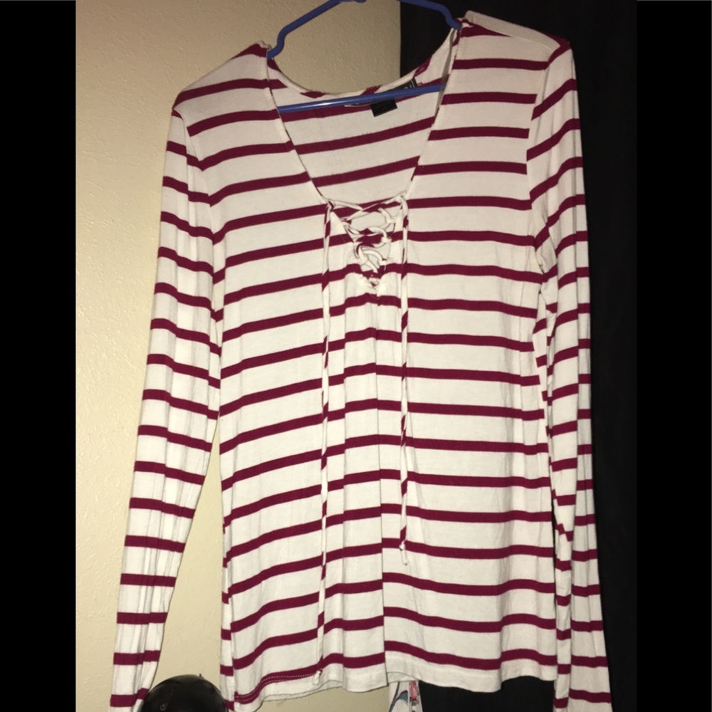 Red&White Long Sleeve Shirt (Need Gone Asap)